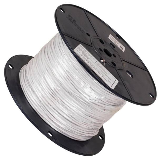 1000' White 20 Gauge Stranded Connection Wire